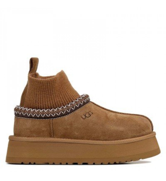 UGG Tazz Knit Platform Chestnut