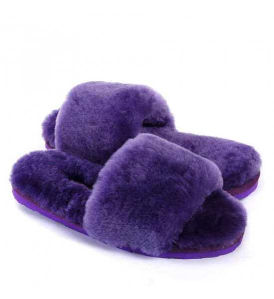 UGG Fluff Slide Slippers Purple