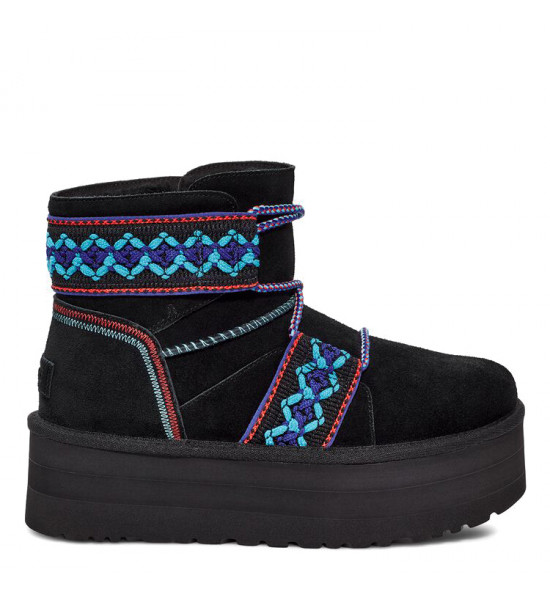 UGG Classic Mini II Braid Platform Black