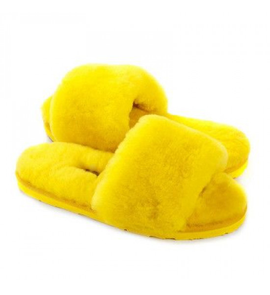 UGG Fluff Slide Slippers Yellow