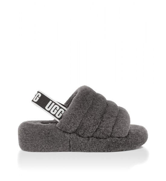 UGG Fluff Yeah Slide-Grey