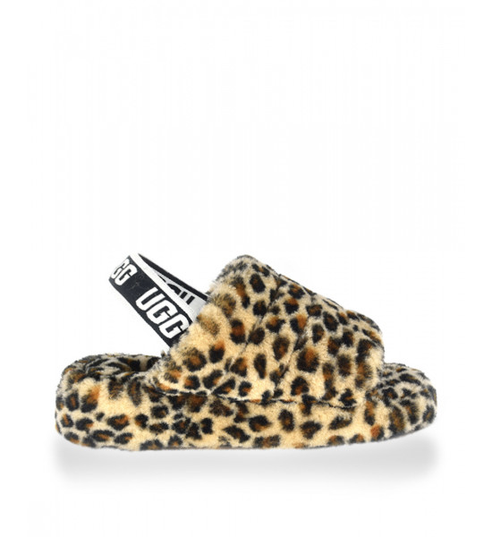 UGG Fluff Yeah Slide-Leopard