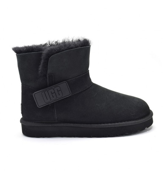UGG Mini Bailey Graphic Logo Suede Black