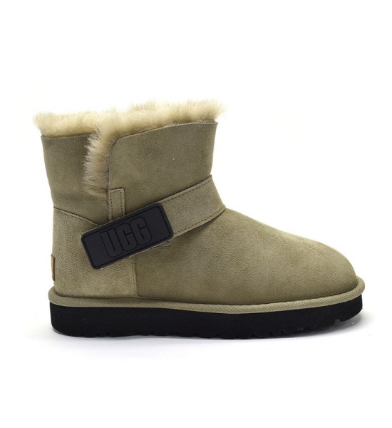 UGG Mini Bailey Graphic Logo Suede Olive