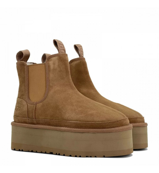 UGG Neumel Platform Chelsea Chestnut